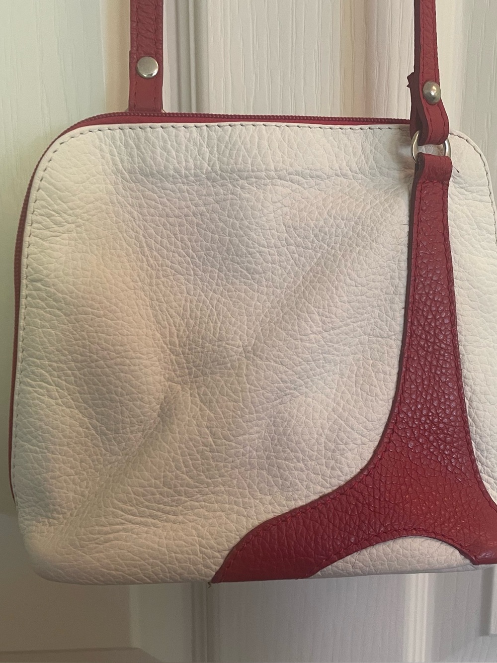 Vintage Italian leather crossbody bag
